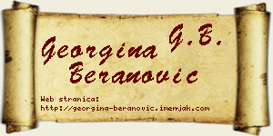 Georgina Beranović vizit kartica